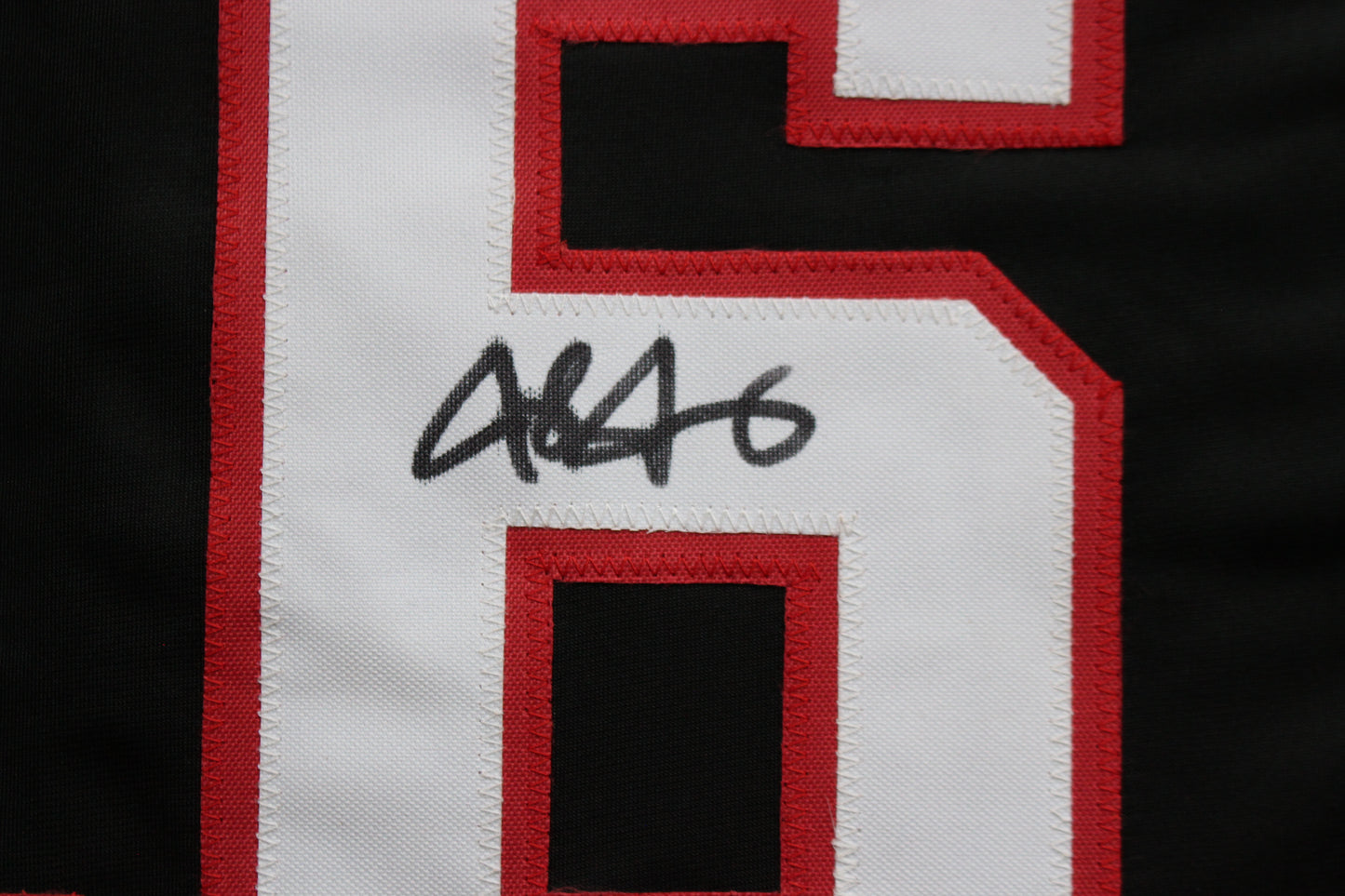 JOSH JUNG TEXAS TECH RED RAIDERS SIGNED BLACK JERSEY Texas Rangers BAS
