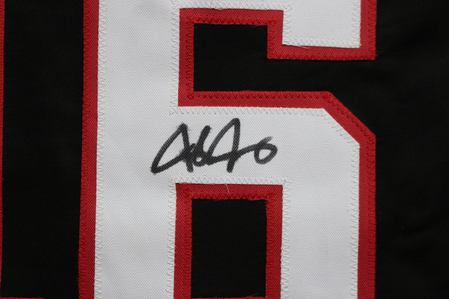JOSH JUNG TEXAS TECH RED RAIDERS SIGNED BLACK JERSEY Texas Rangers BAS