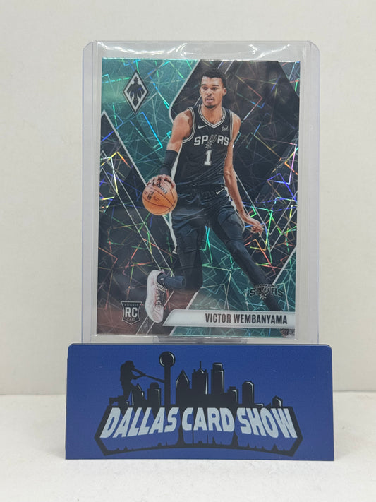 2023-24 Panini Phoenix #256 Victor Wembanyamam Teal Lazer Rookie RC