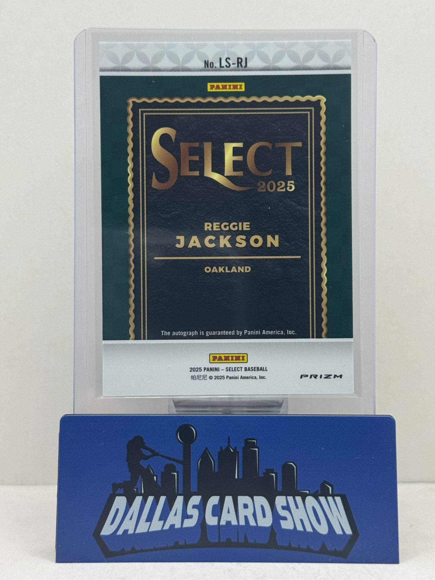 2025 Panini Select #LS-RJ Reggie Jackson Silver Legendary Signatures Autograph