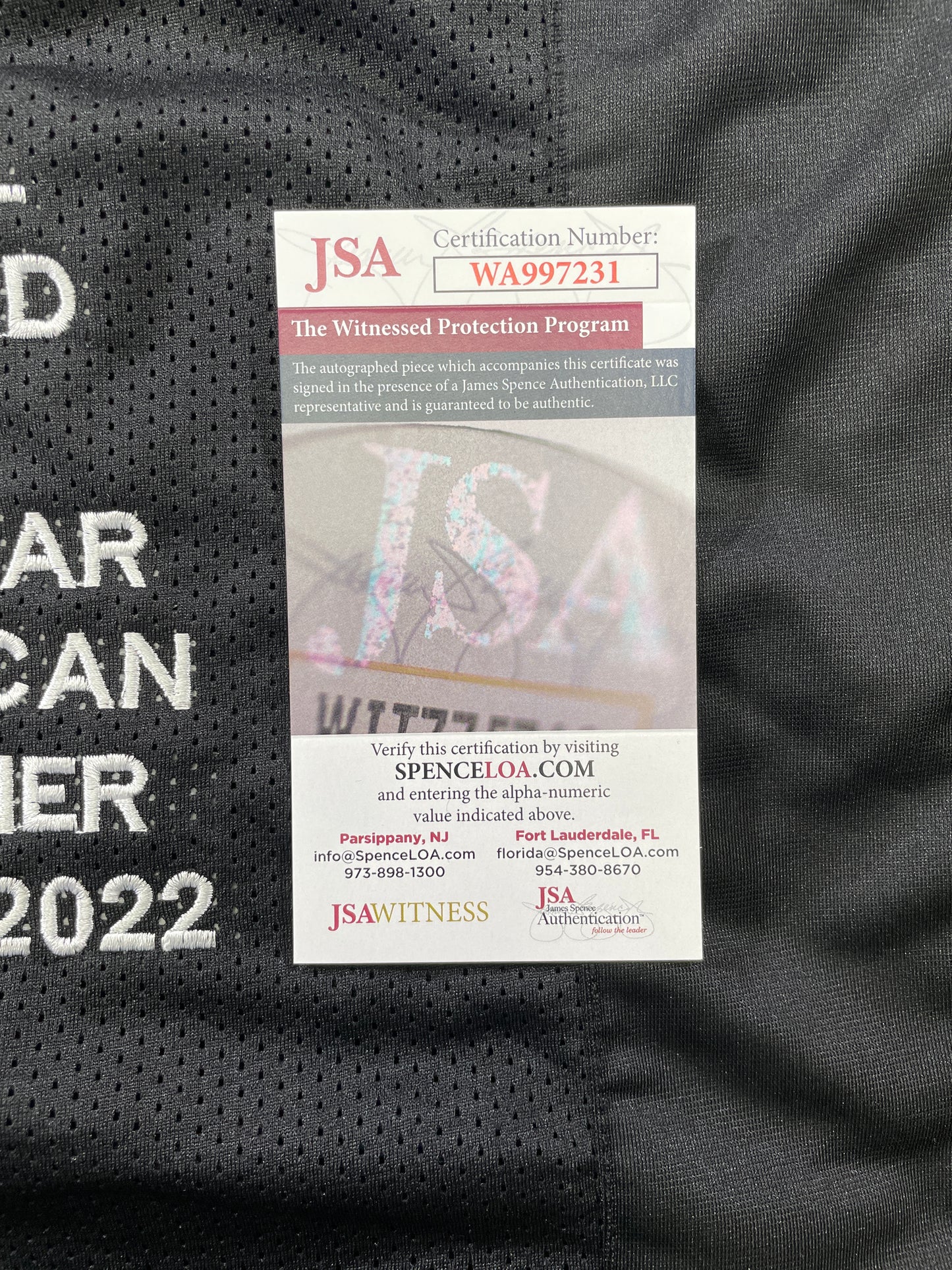 JOHNNY MANZIEL BLACK TEXAS A&M SIGNED STAT JERSEY w/"Johnny Fuckin Football" JSA