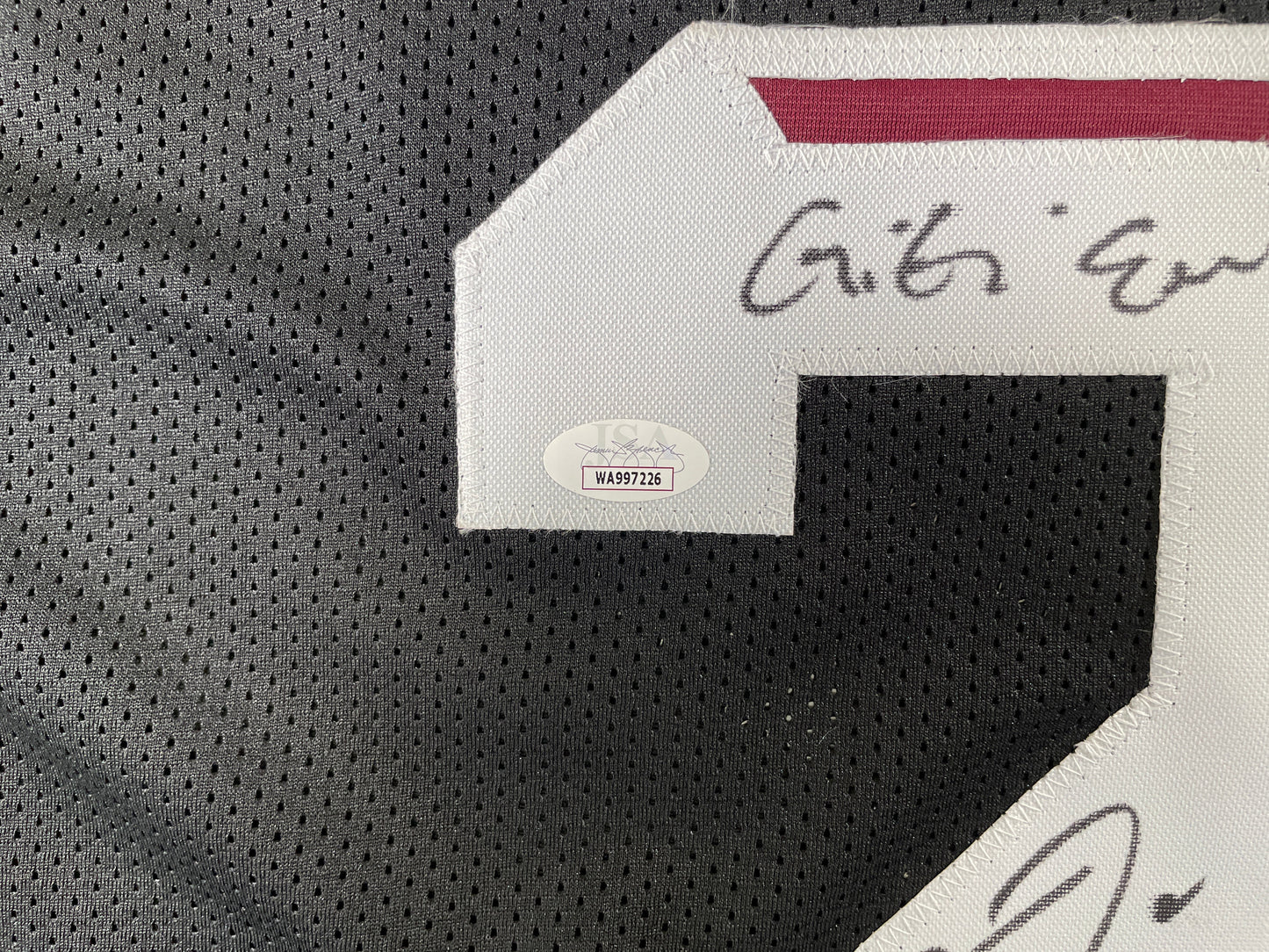 JOHNNY MANZIEL BLACK TEXAS A&M SIGNED STAT JERSEY w/"Johnny Fuckin Football" JSA