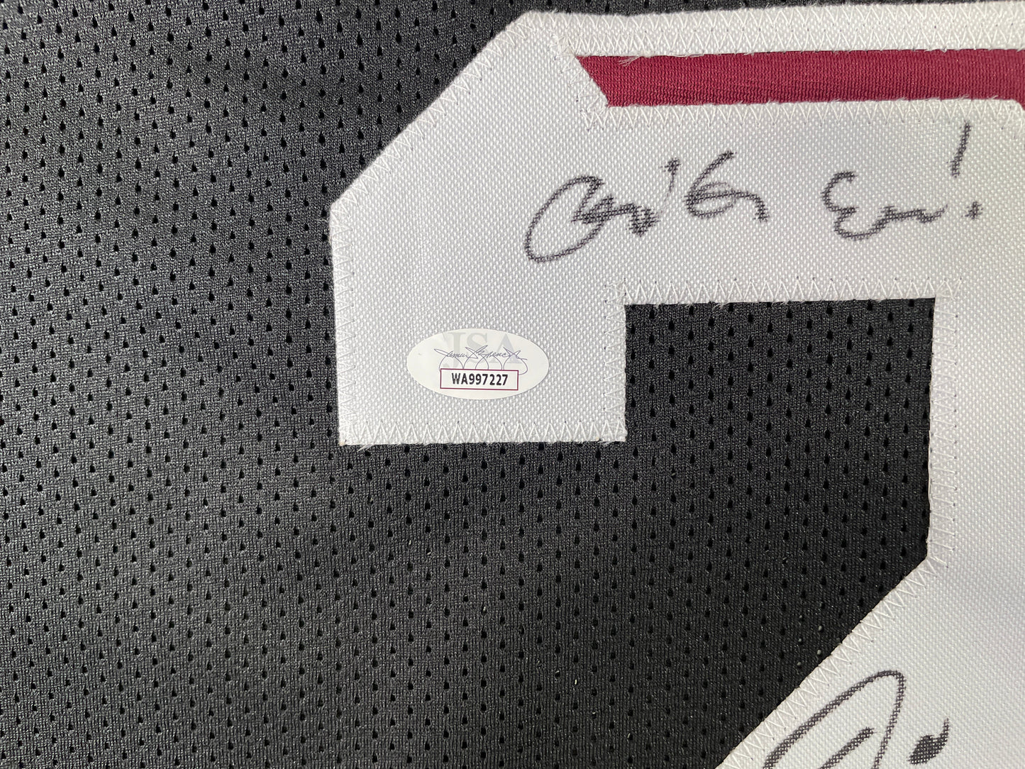 JOHNNY MANZIEL BLACK TEXAS A&M SIGNED STAT JERSEY w/"Johnny Fuckin Football" JSA