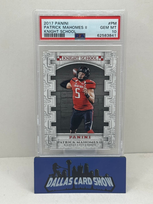 2017 Panini #PM Patrick Mahomes ll Knight School Rookie RC PSA 10