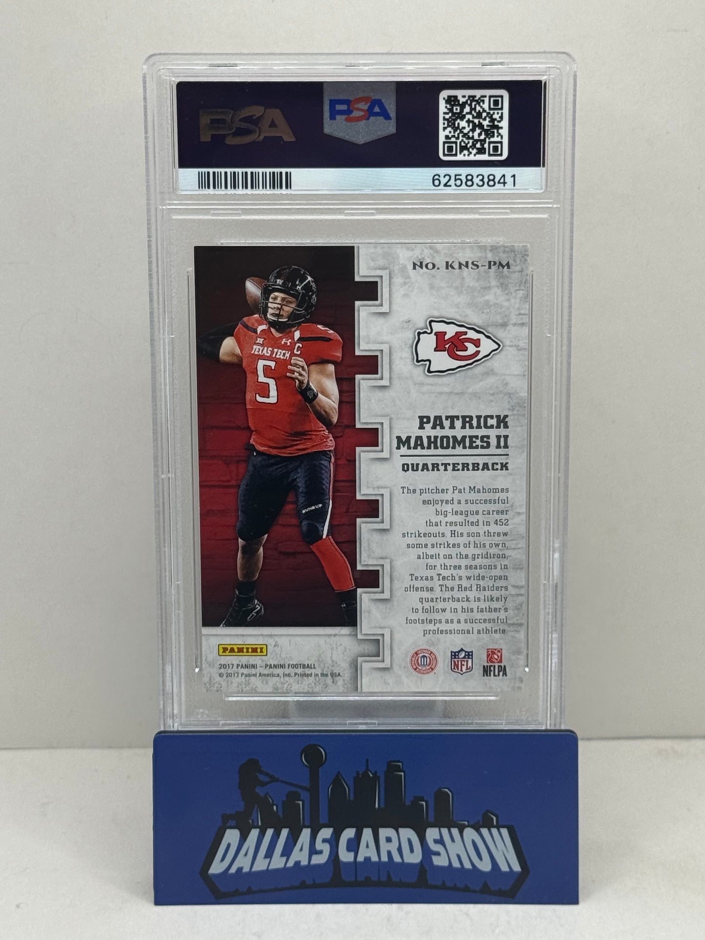 2017 Panini #PM Patrick Mahomes ll Knight School Rookie RC PSA 10