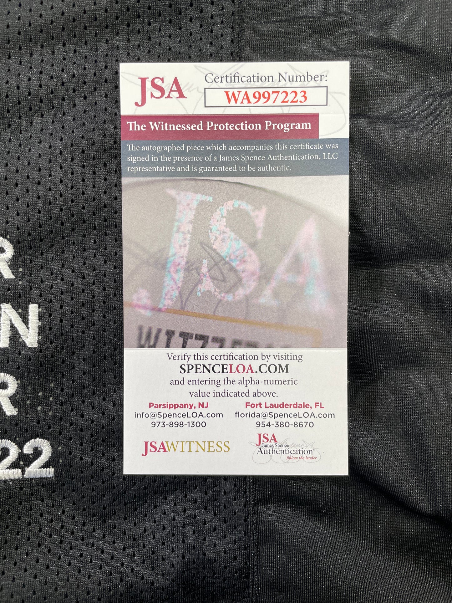 JOHNNY MANZIEL BLACK TEXAS A&M SIGNED STAT JERSEY w/"Johnny Fuckin Football" JSA