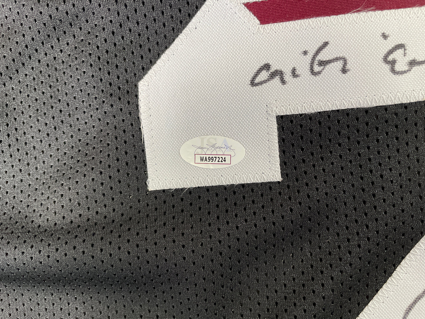 JOHNNY MANZIEL BLACK TEXAS A&M SIGNED STAT JERSEY w/"Johnny Fuckin Football" JSA