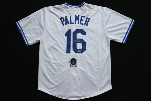 DEAN PALMER KANSAS CITY ROYALS SIGNED JERSEY Tigers Rangers BAS COA