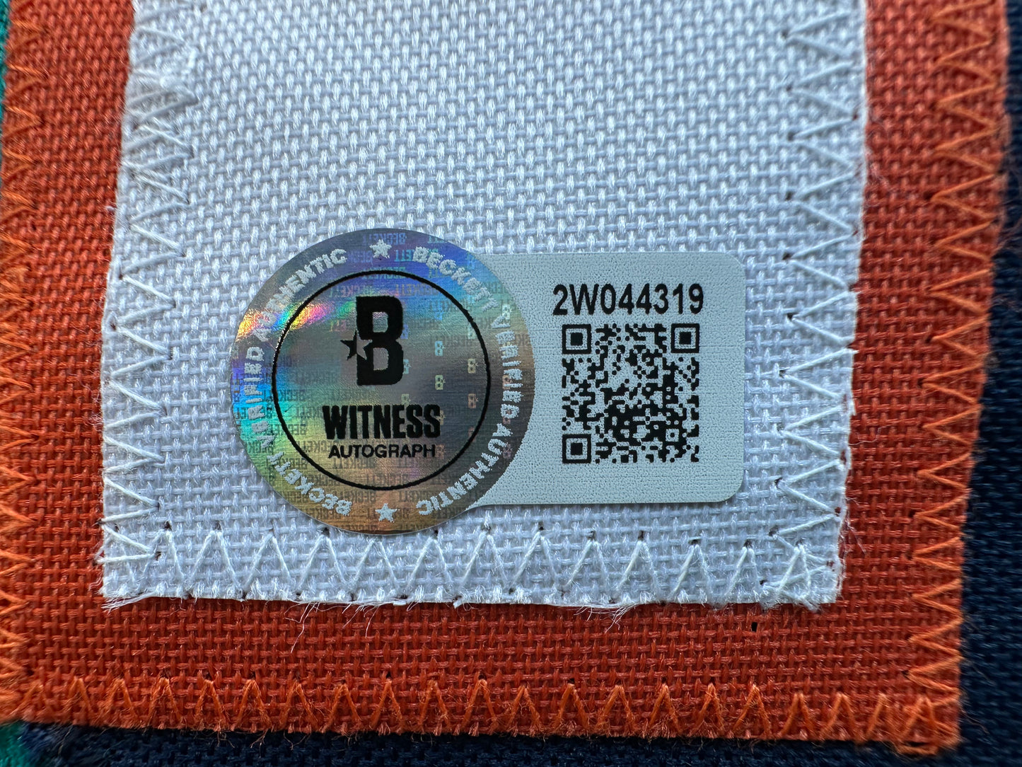 ZACH THOMAS SIGNED TEAL JERSEY MIAMI DOLPHINS  BAS