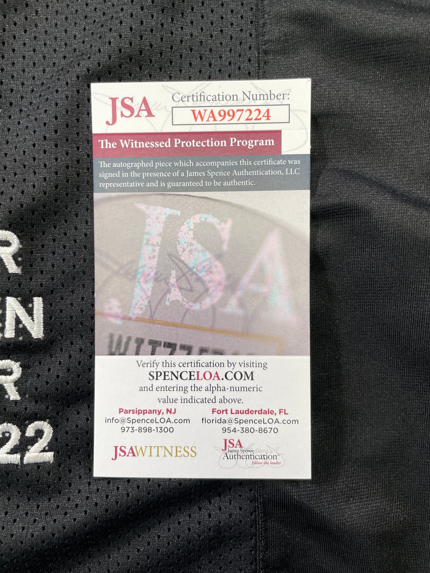 JOHNNY MANZIEL BLACK TEXAS A&M SIGNED STAT JERSEY w/"Johnny Fuckin Football" JSA