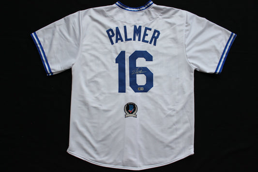 DEAN PALMER KANSAS CITY ROYALS SIGNED JERSEY Tigers Rangers BAS COA
