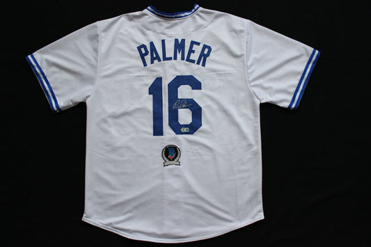 DEAN PALMER KANSAS CITY ROYALS SIGNED JERSEY Tigers Rangers BAS COA