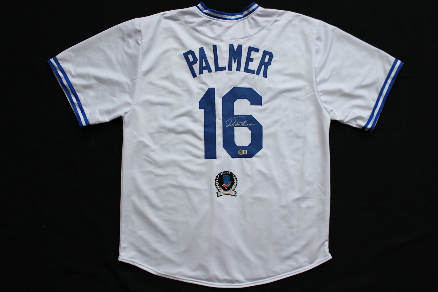 DEAN PALMER KANSAS CITY ROYALS SIGNED JERSEY Tigers Rangers BAS COA