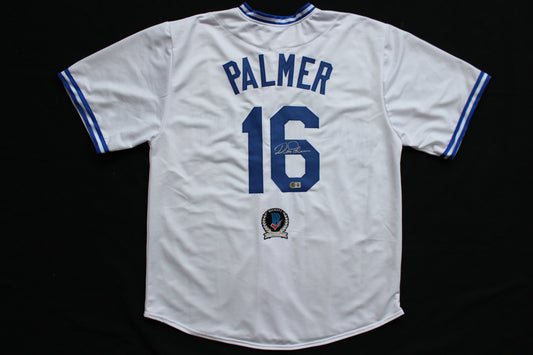 DEAN PALMER KANSAS CITY ROYALS SIGNED JERSEY Tigers Rangers BAS COA