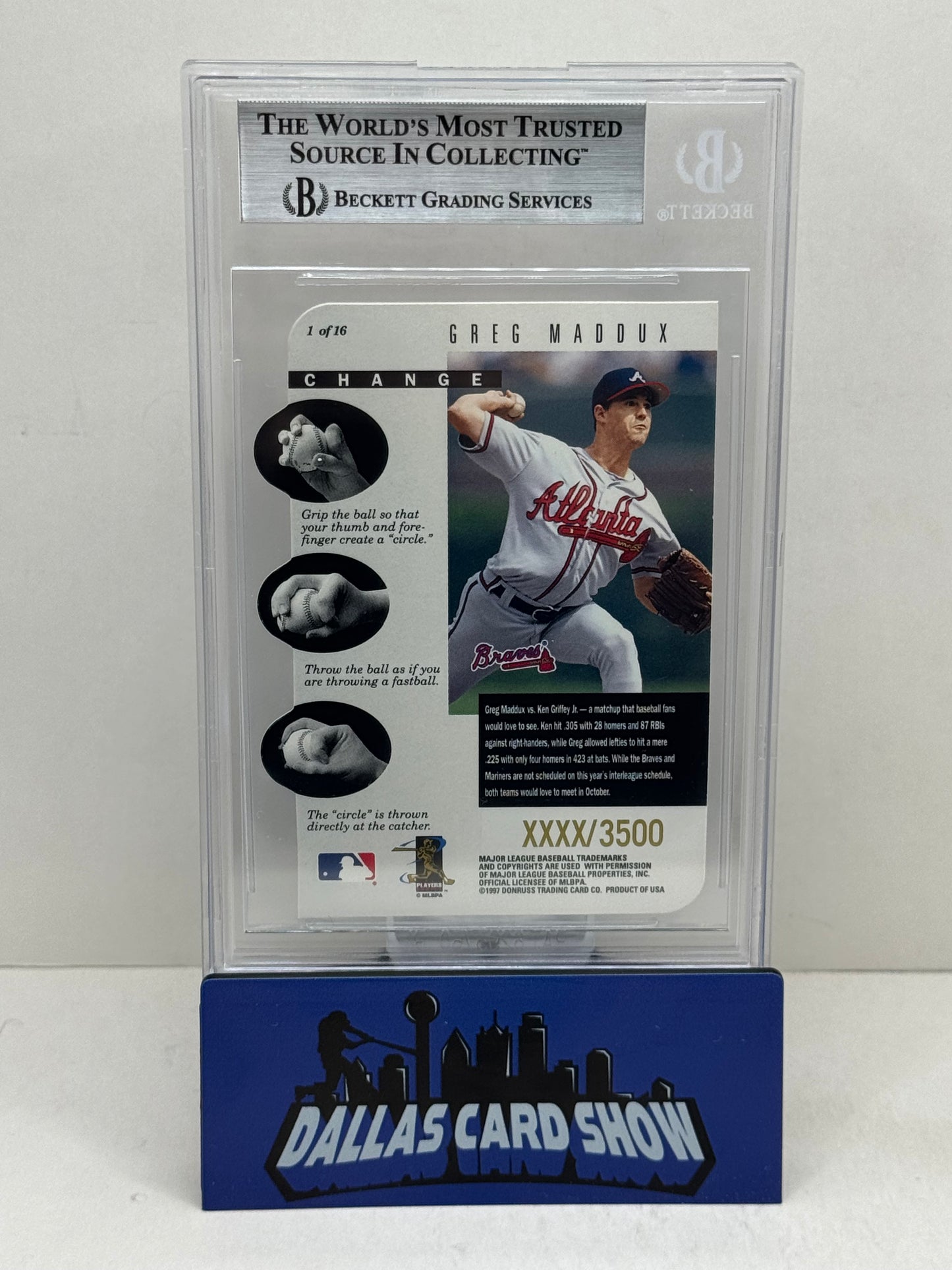 Pinnacle Executive Collection 1997 Leaf Ken Griffey Jr. Jerry Meyer 1/1 Sample BGS 8.5
