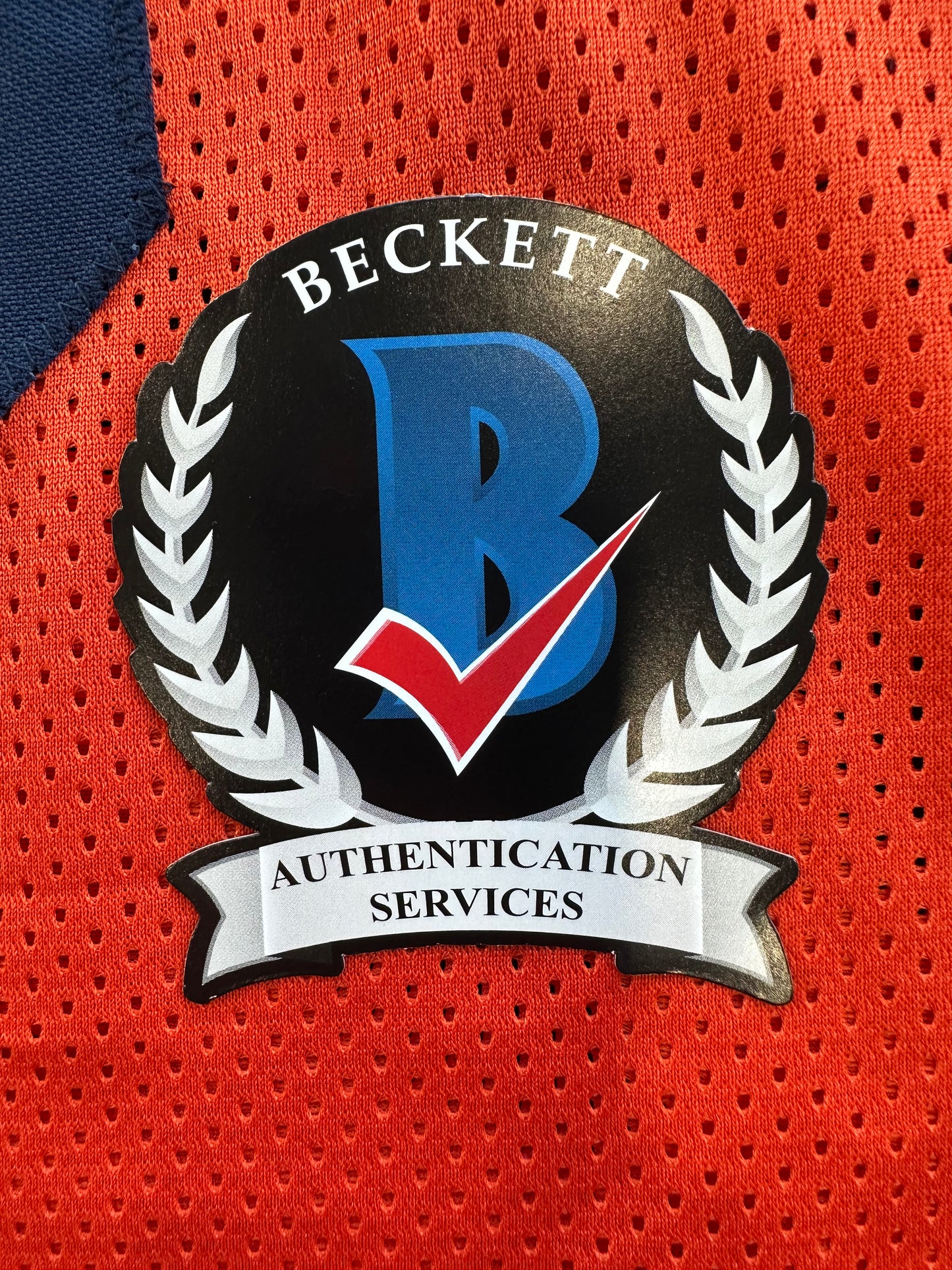 ZACH THOMAS SIGNED ORANGE FOOTBALL JERSEY Miami Dolphins BAS