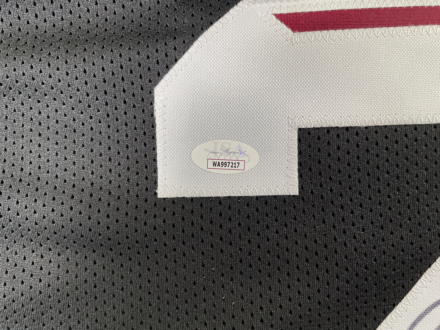 JOHNNY MANZIEL BLACK TEXAS A&M SIGNED JERSEY w/12HT JSA