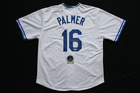DEAN PALMER KANSAS CITY ROYALS SIGNED JERSEY Tigers Rangers BAS COA