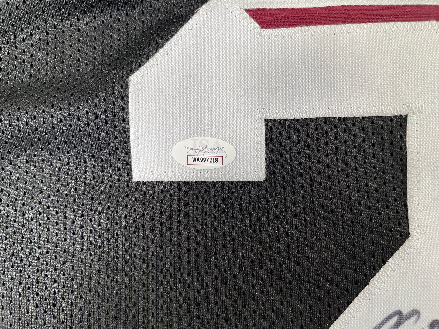 JOHNNY MANZIEL BLACK TEXAS A&M SIGNED JERSEY w/12HT JSA