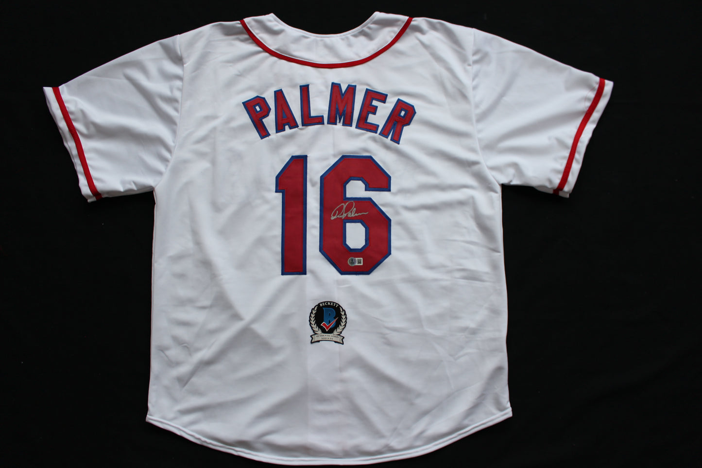 DEAN PALMER TEXAS RANGERS SIGNED HOME JERSEY Tigers Royals BAS COA