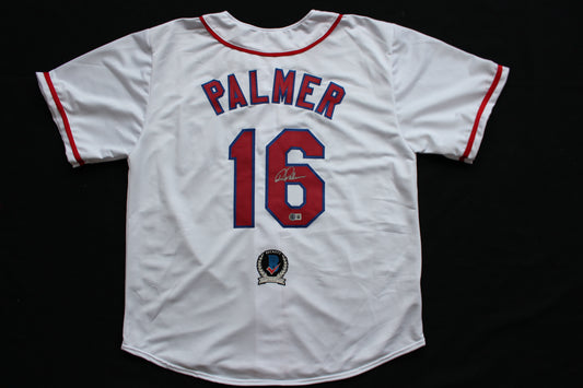 DEAN PALMER TEXAS RANGERS SIGNED HOME JERSEY Tigers Royals BAS COA
