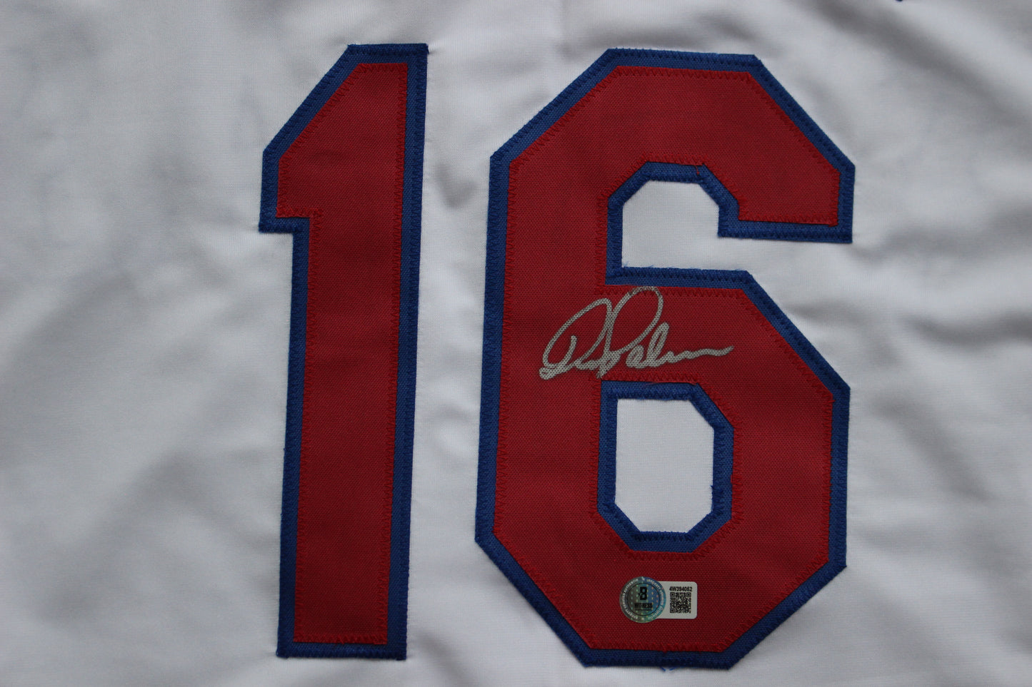DEAN PALMER TEXAS RANGERS SIGNED HOME JERSEY Tigers Royals BAS COA