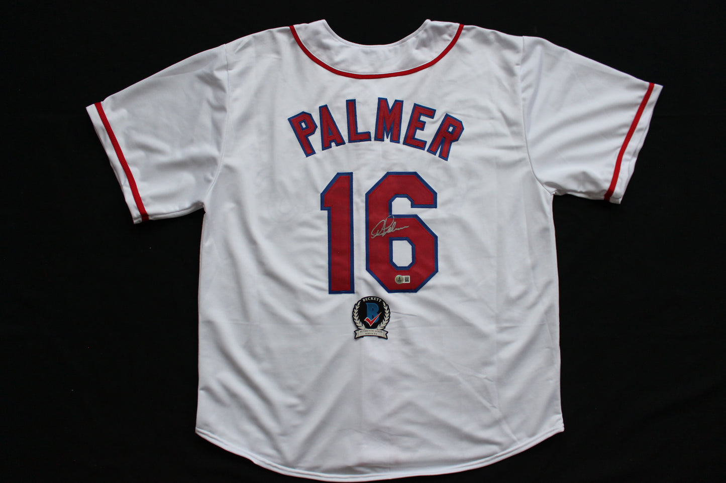 DEAN PALMER TEXAS RANGERS SIGNED HOME JERSEY Tigers Royals BAS COA