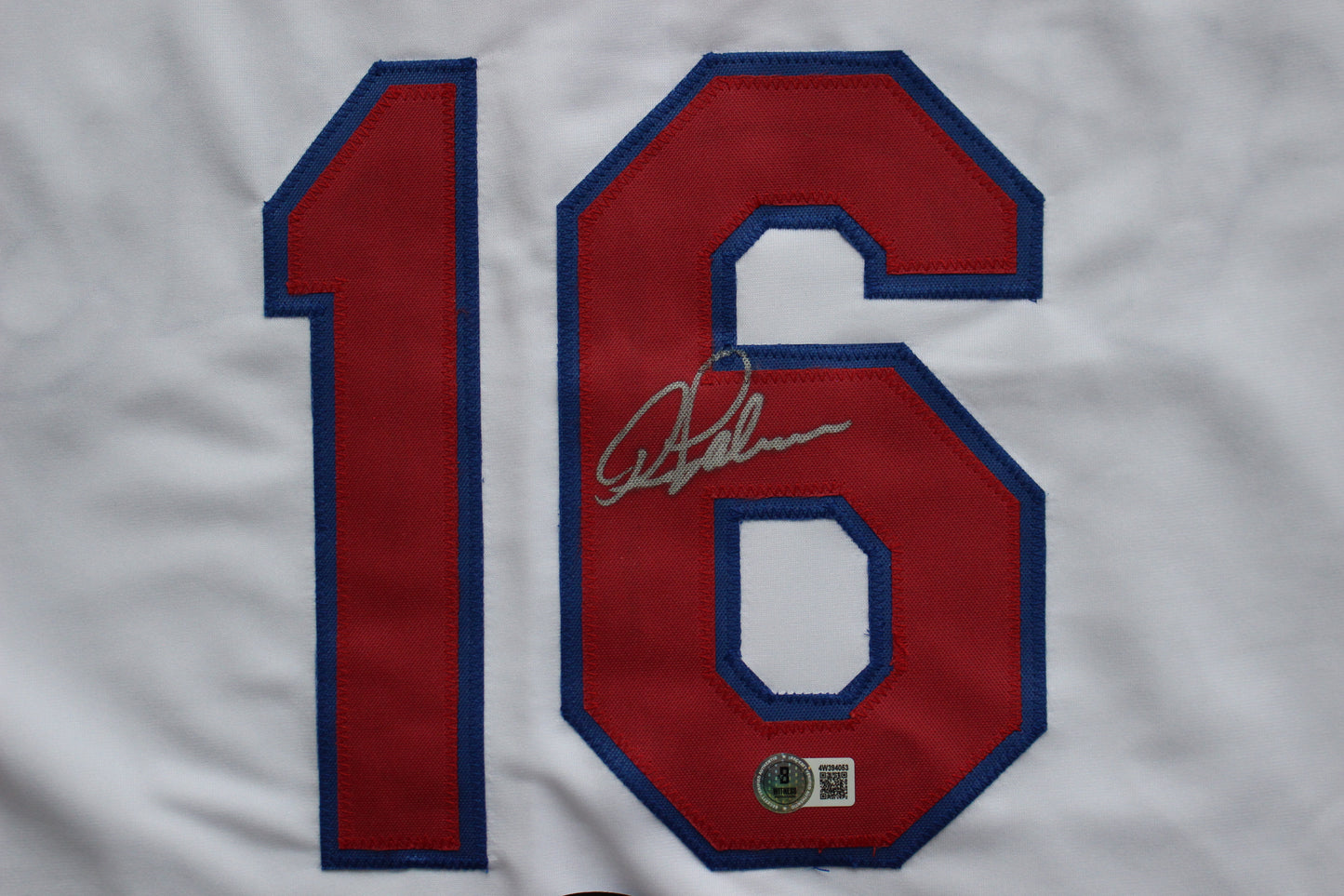 DEAN PALMER TEXAS RANGERS SIGNED HOME JERSEY Tigers Royals BAS COA