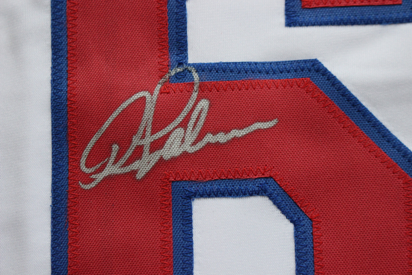 DEAN PALMER TEXAS RANGERS SIGNED HOME JERSEY Tigers Royals BAS COA