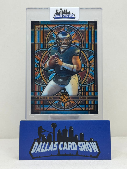 2025 Panini Mosaic #20 Jalen Hurts Stained Glass Case Hit SSP