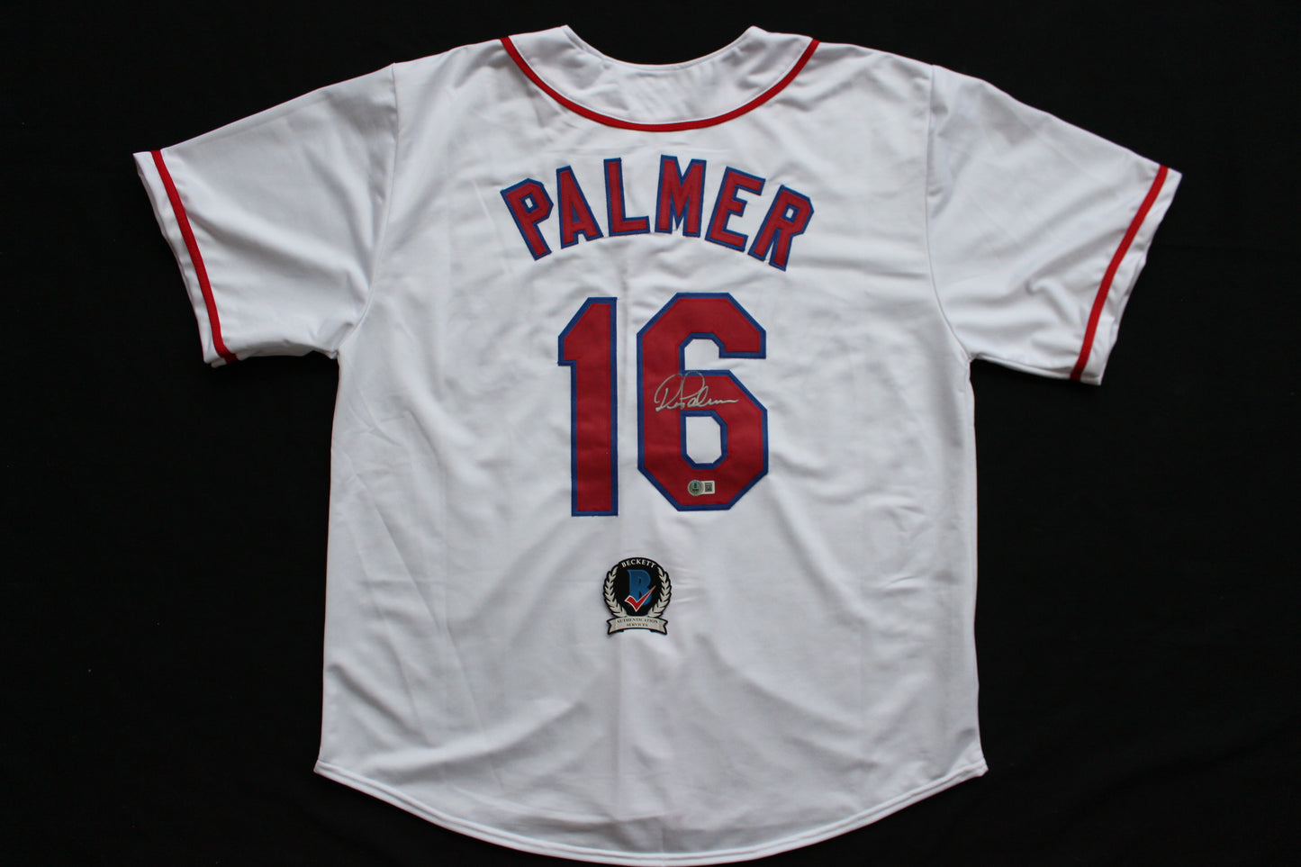 DEAN PALMER TEXAS RANGERS SIGNED HOME JERSEY Tigers Royals BAS COA