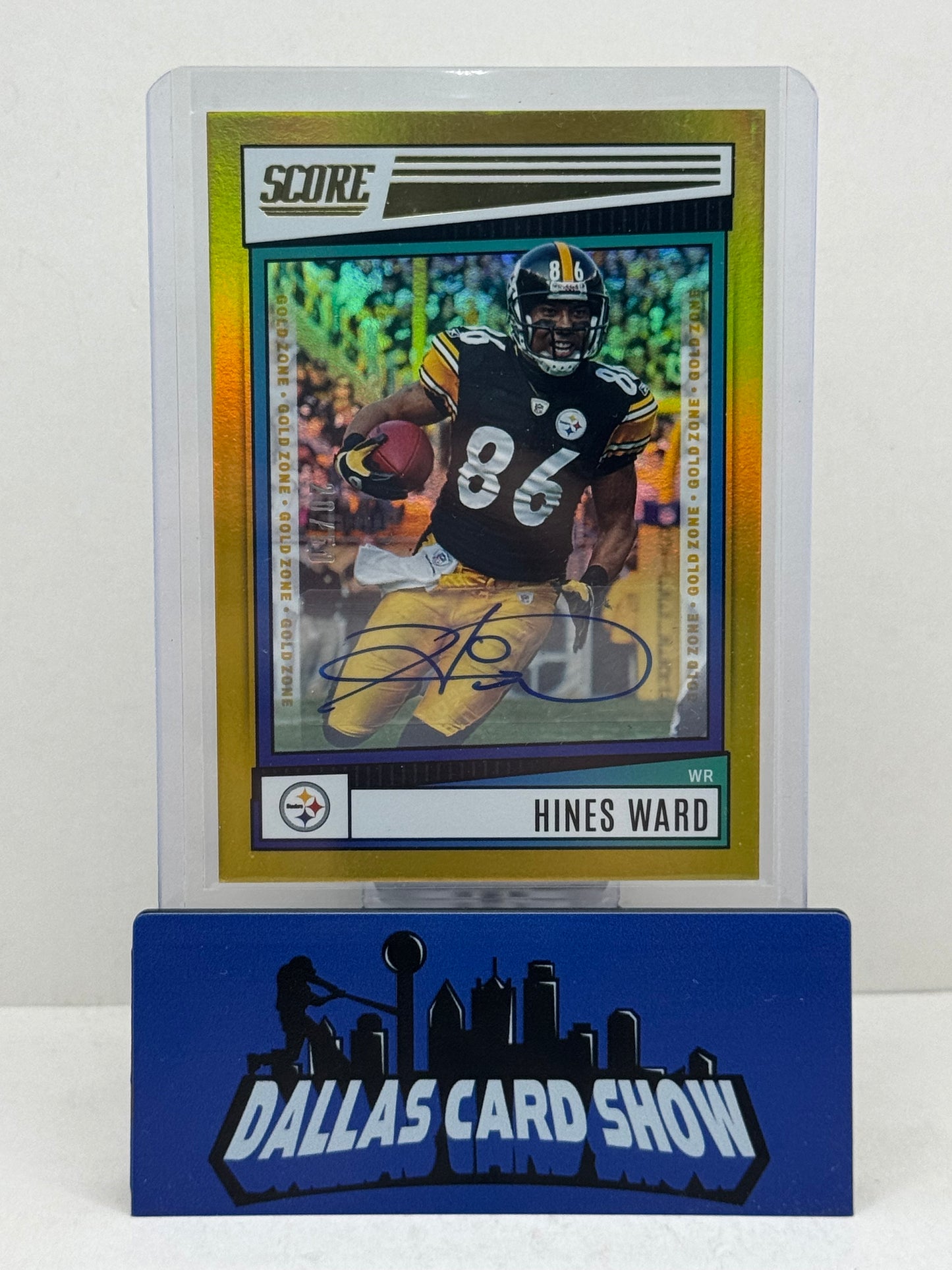 2022 Panini Score #218 Hines Ward Gold Autograph /50 Steelers