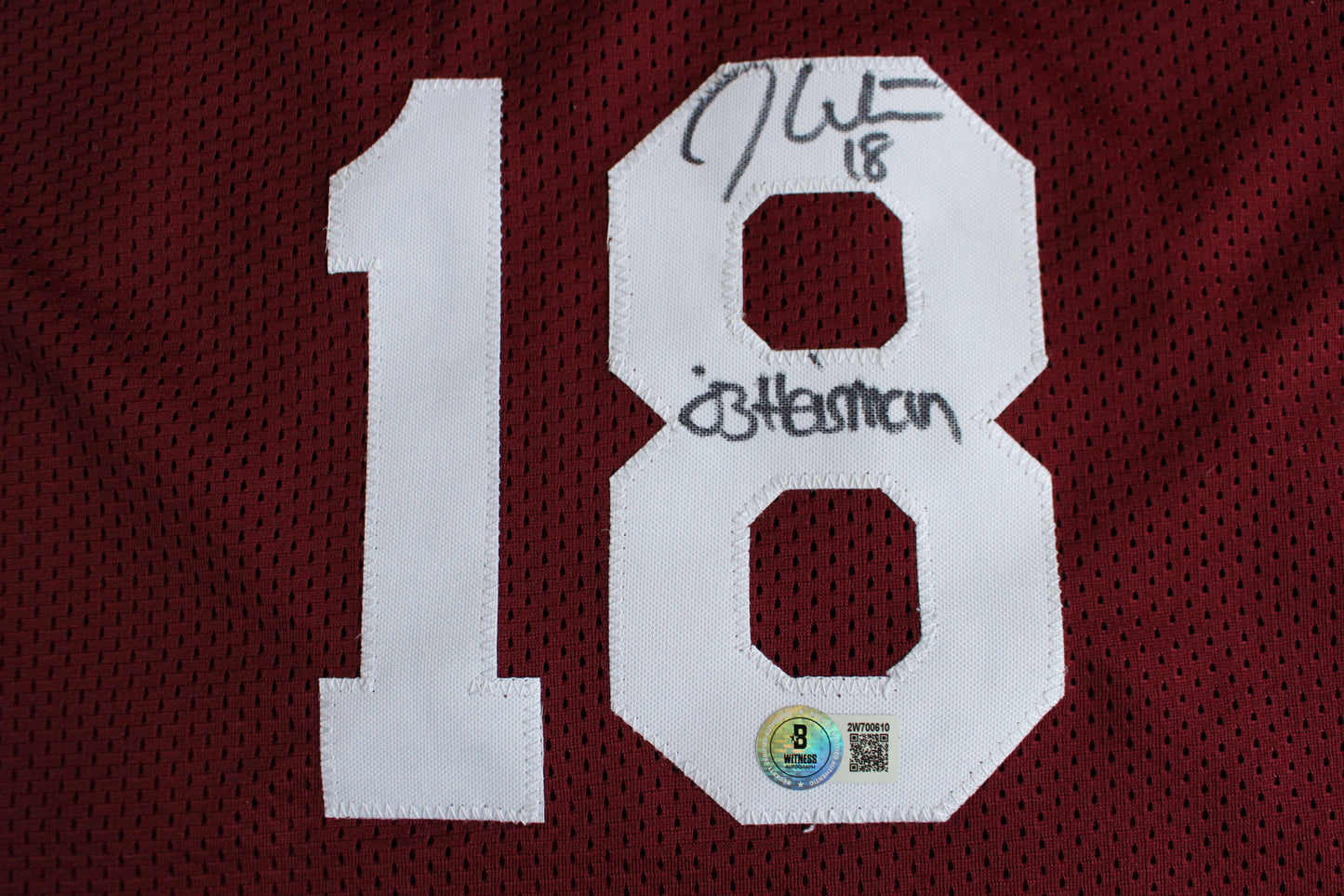 STEVE OWENS BILLY SIMS JASON WHITE SIGNED OKLAHOMA SOONERS JERSEY BAS