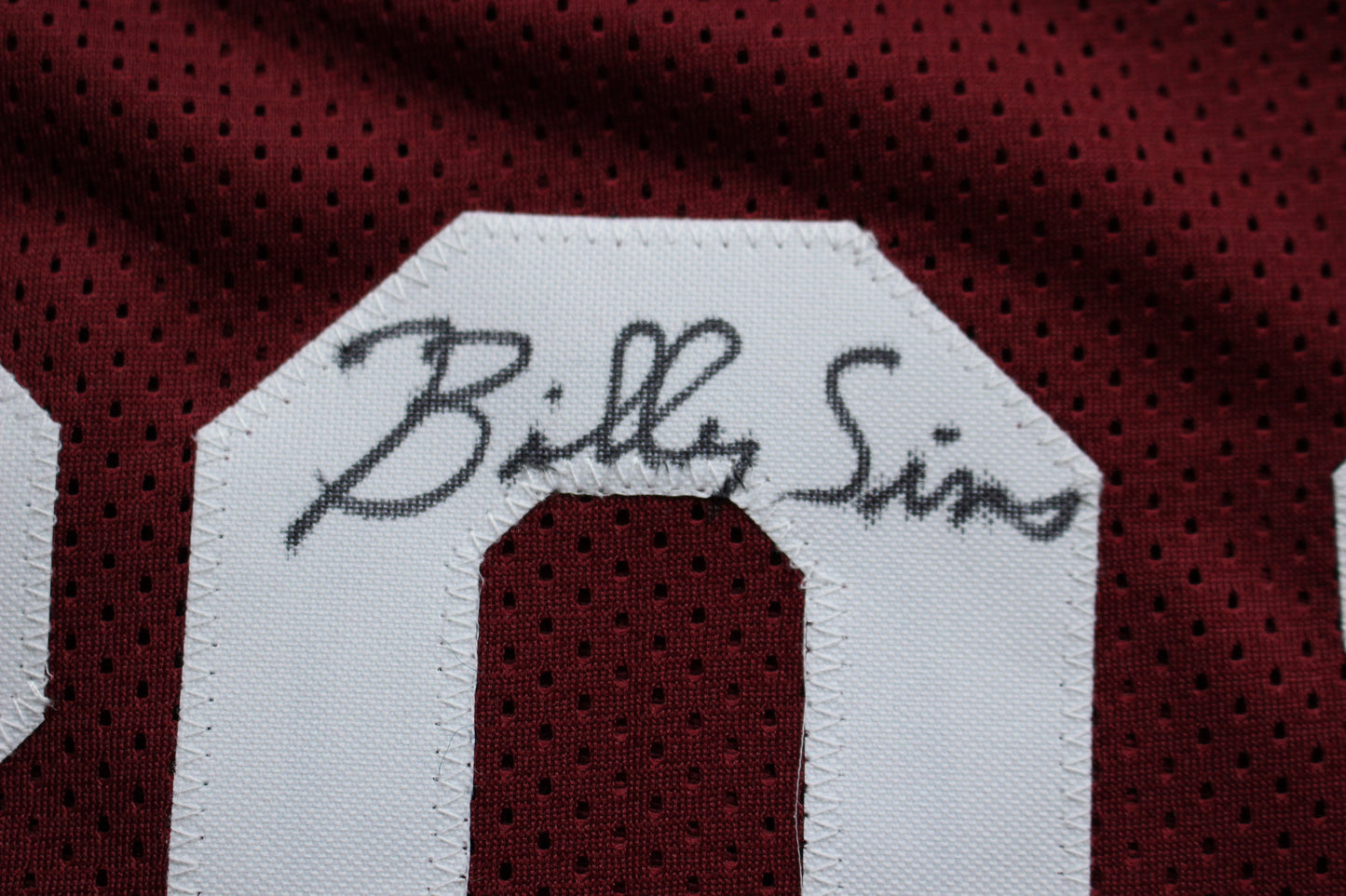 STEVE OWENS BILLY SIMS JASON WHITE SIGNED OKLAHOMA SOONERS JERSEY BAS