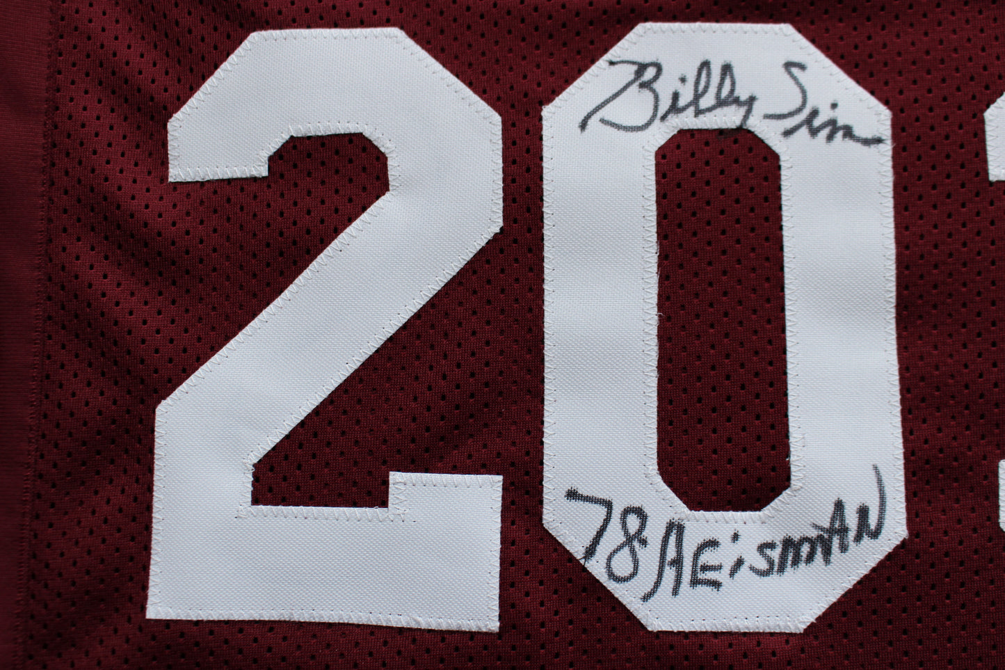 STEVE OWENS BILLY SIMS JASON WHITE SIGNED OKLAHOMA SOONERS JERSEY BAS