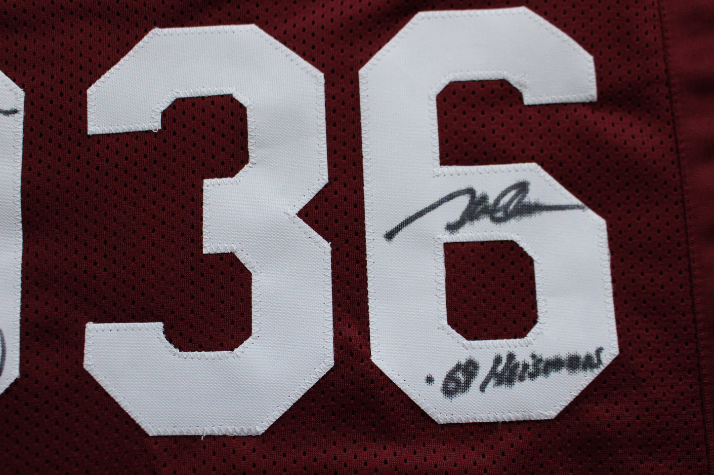 STEVE OWENS BILLY SIMS JASON WHITE SIGNED OKLAHOMA SOONERS JERSEY BAS