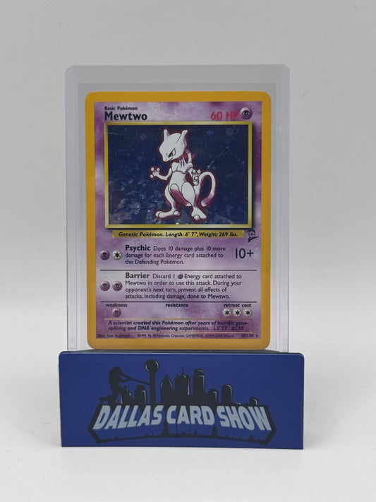 1999 Pokemon - Mewtwo (Holo) - 10/130 Base Set 2 LP