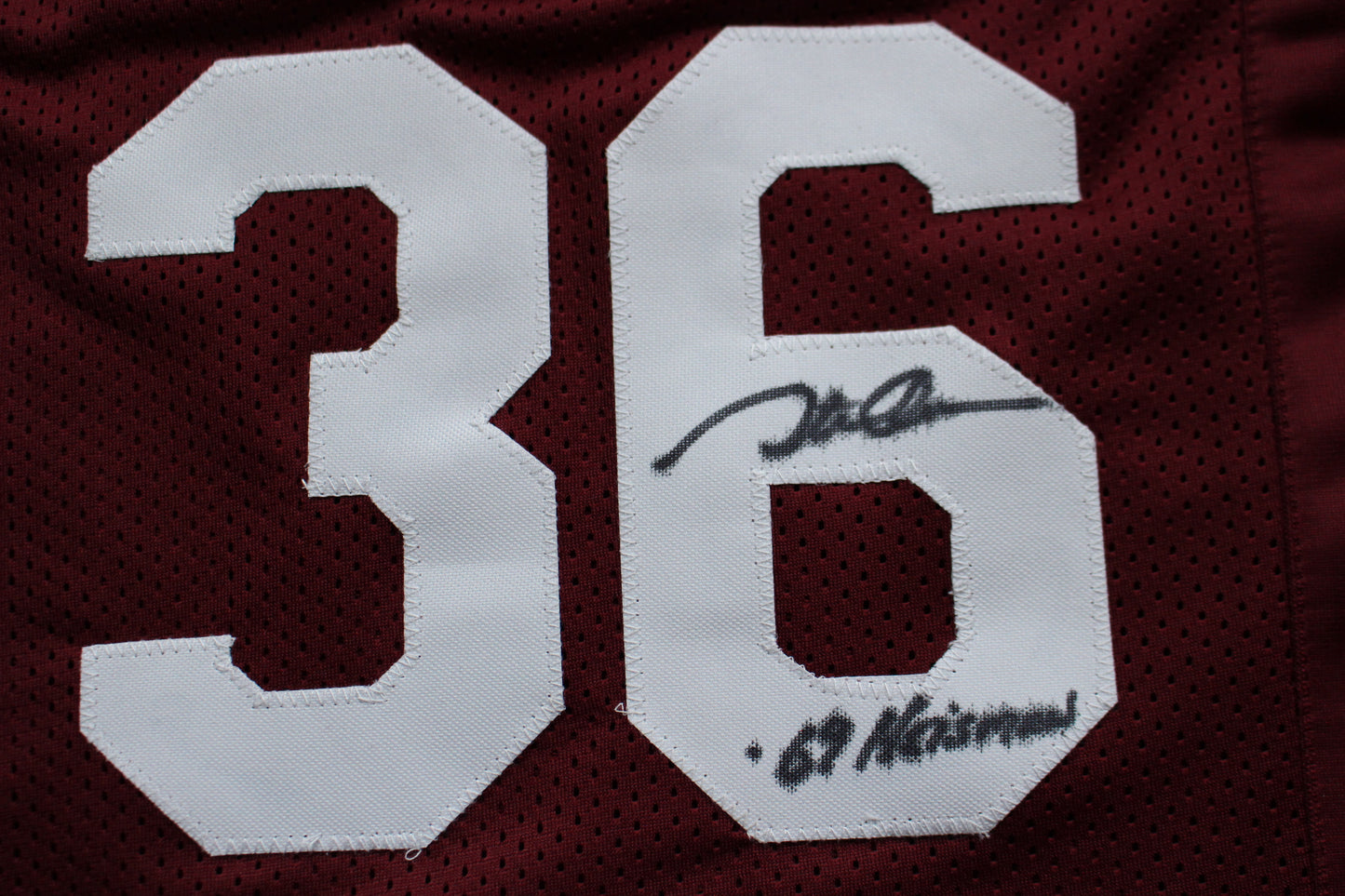 STEVE OWENS BILLY SIMS JASON WHITE SIGNED OKLAHOMA SOONERS JERSEY BAS