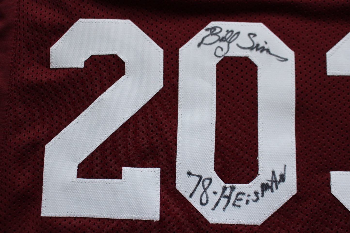 STEVE OWENS BILLY SIMS JASON WHITE SIGNED OKLAHOMA SOONERS JERSEY BAS