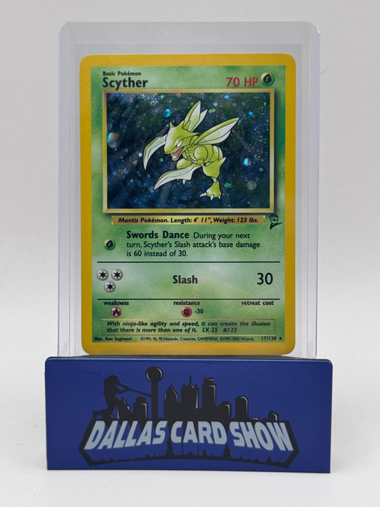 2000 Pokemon - Scyther (Holo) - 17/130 Base Set 2