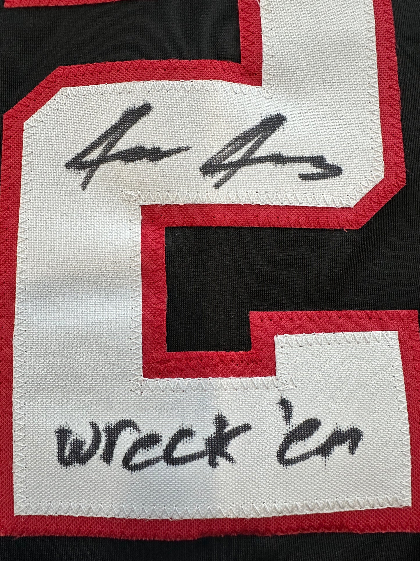 JACE JUNG SIGNED BLACK TEXAS TECH JERSEY w/ "Wreck 'Em" Tigers BAS