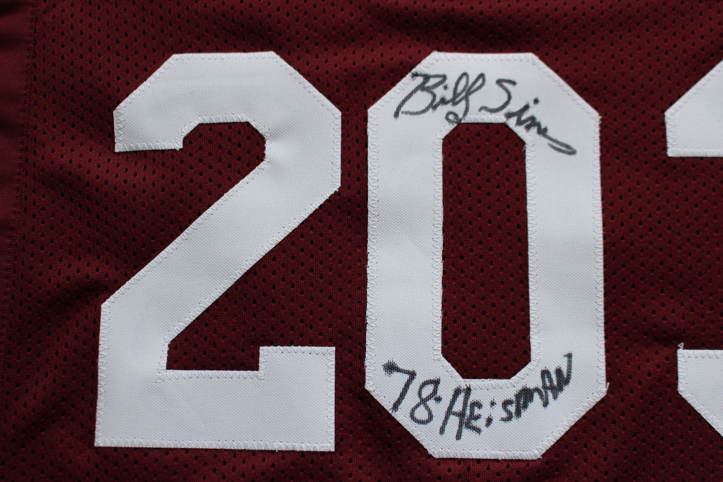 STEVE OWENS BILLY SIMS JASON WHITE SIGNED OKLAHOMA SOONERS JERSEY BAS