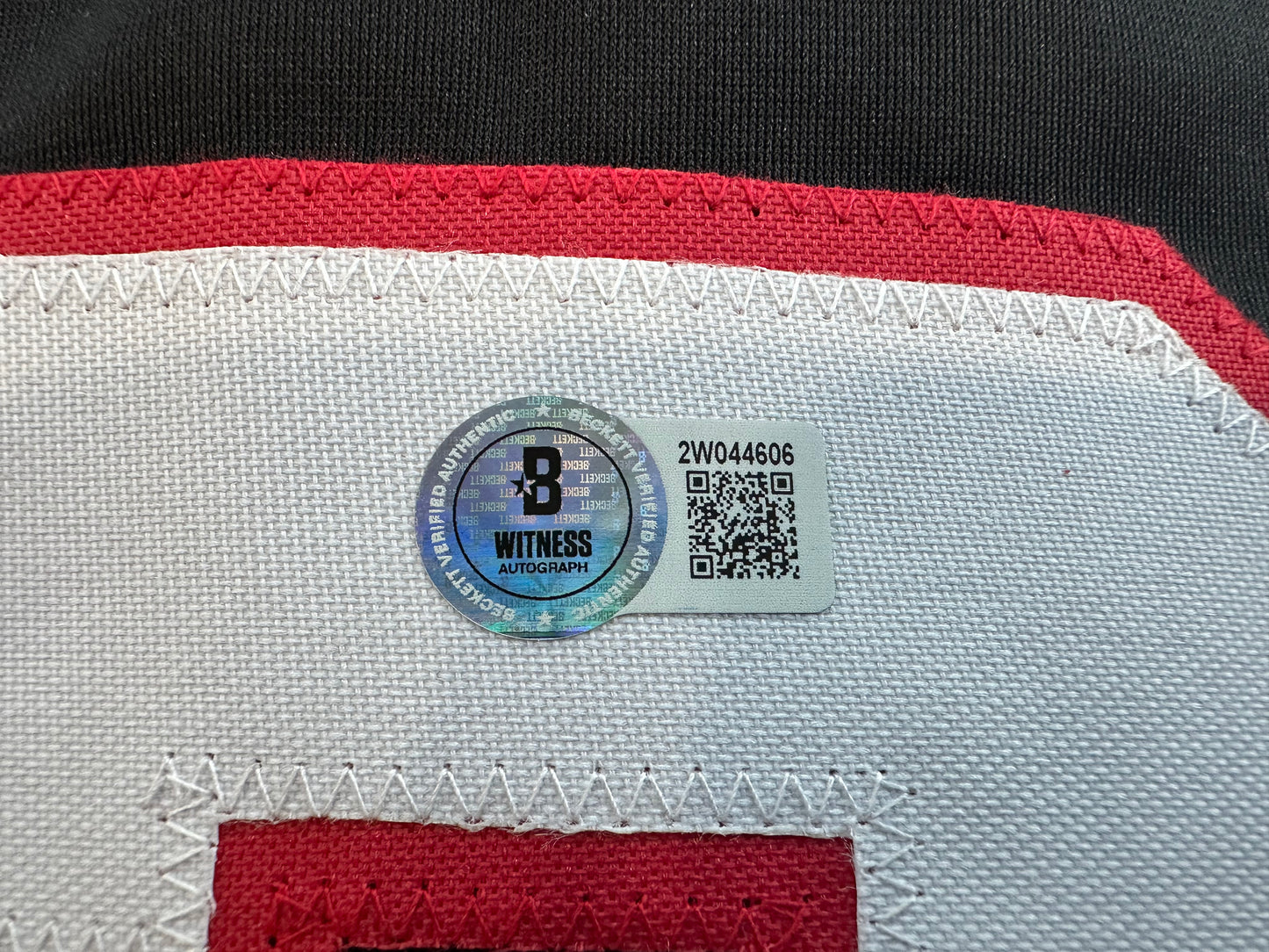 JACE JUNG SIGNED BLACK TEXAS TECH JERSEY w/ "Wreck 'Em" Tigers BAS