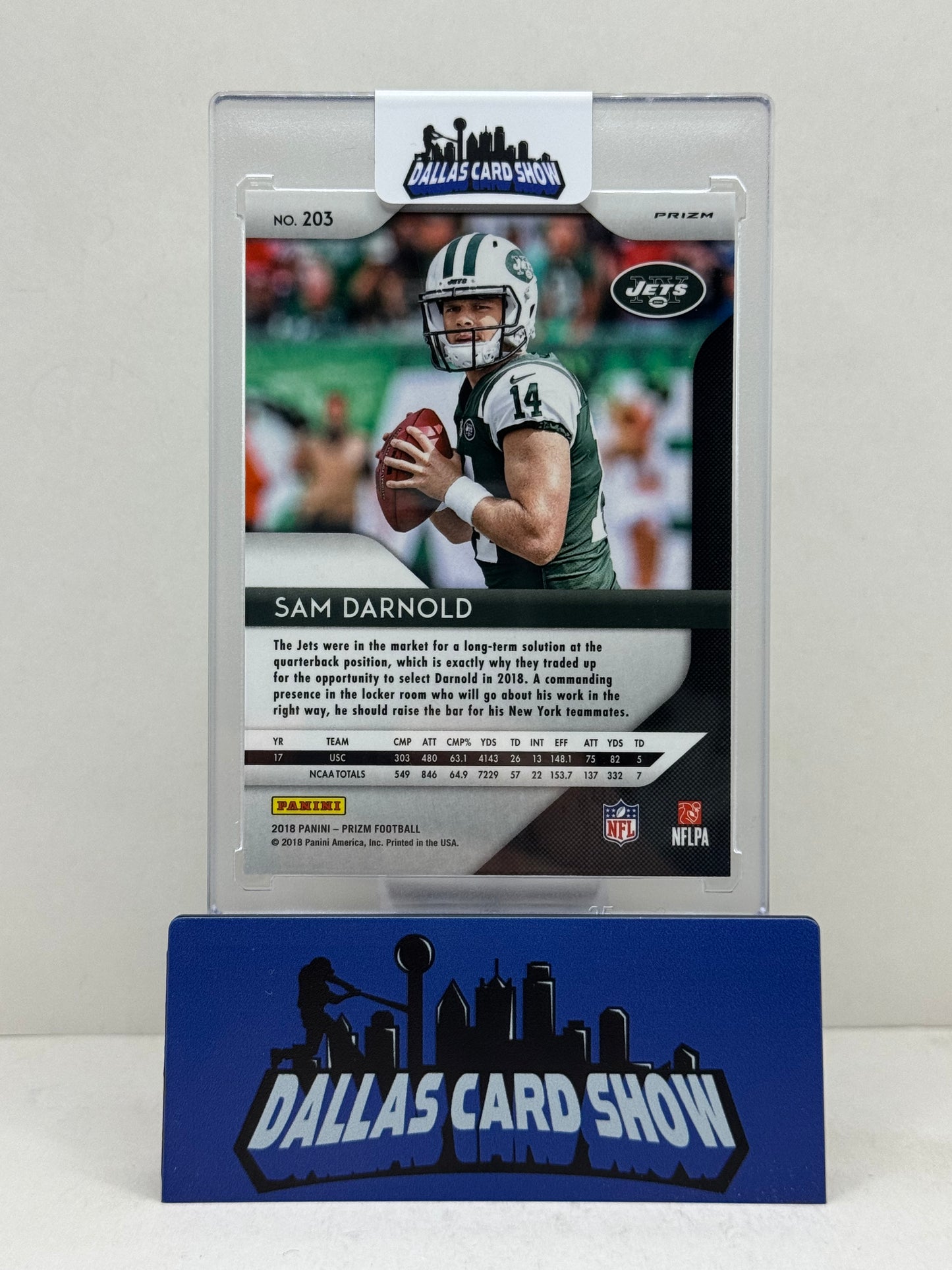 2018 Panini Prizm #203 Sam Darnold Green Prizm Rookie RC