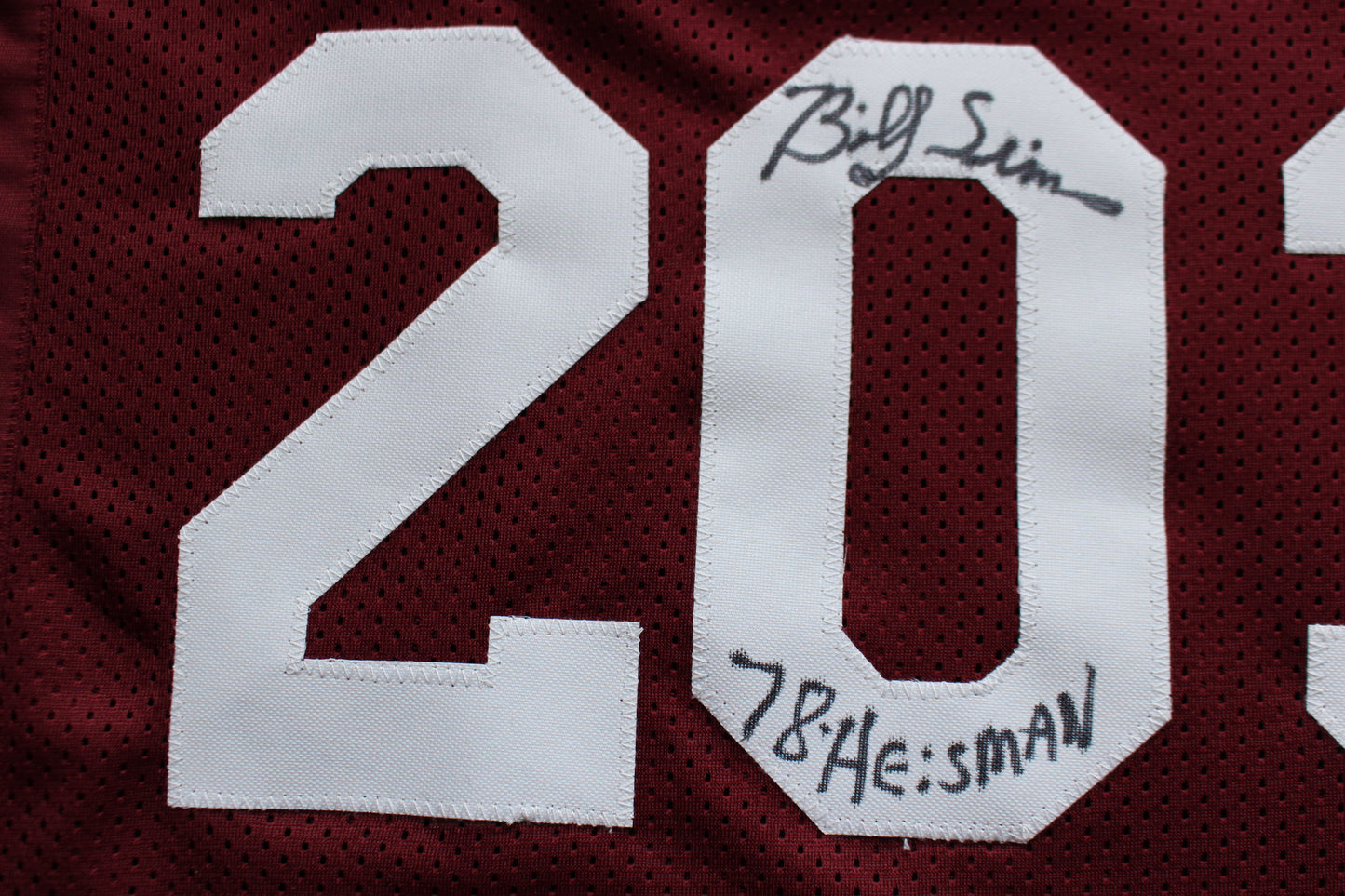 STEVE OWENS BILLY SIMS JASON WHITE SIGNED OKLAHOMA SOONERS JERSEY BAS