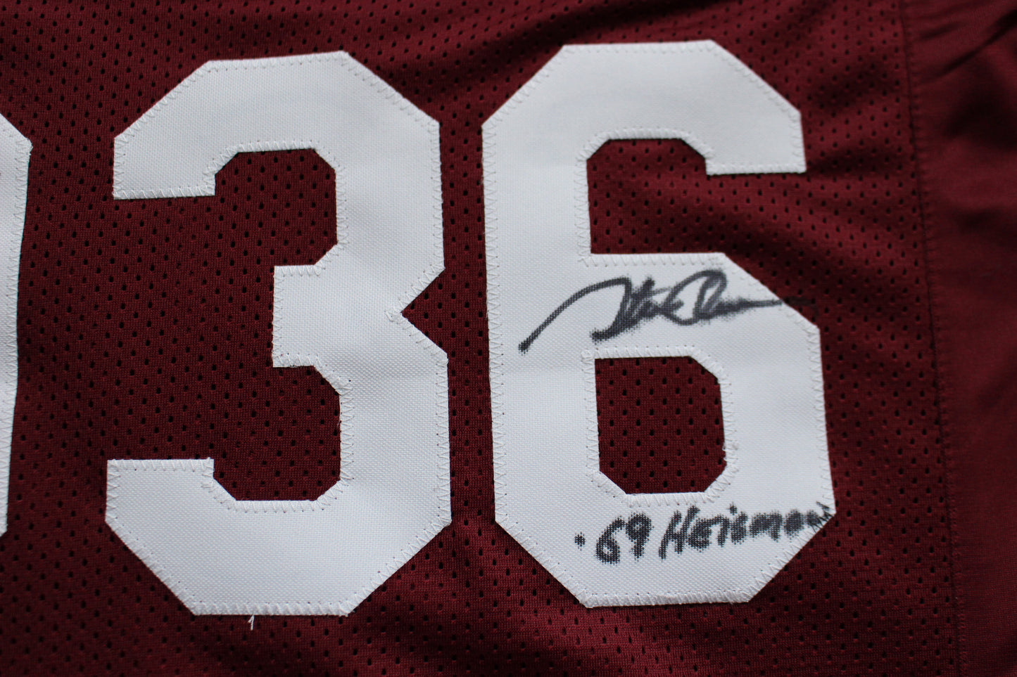 STEVE OWENS BILLY SIMS JASON WHITE SIGNED OKLAHOMA SOONERS JERSEY BAS
