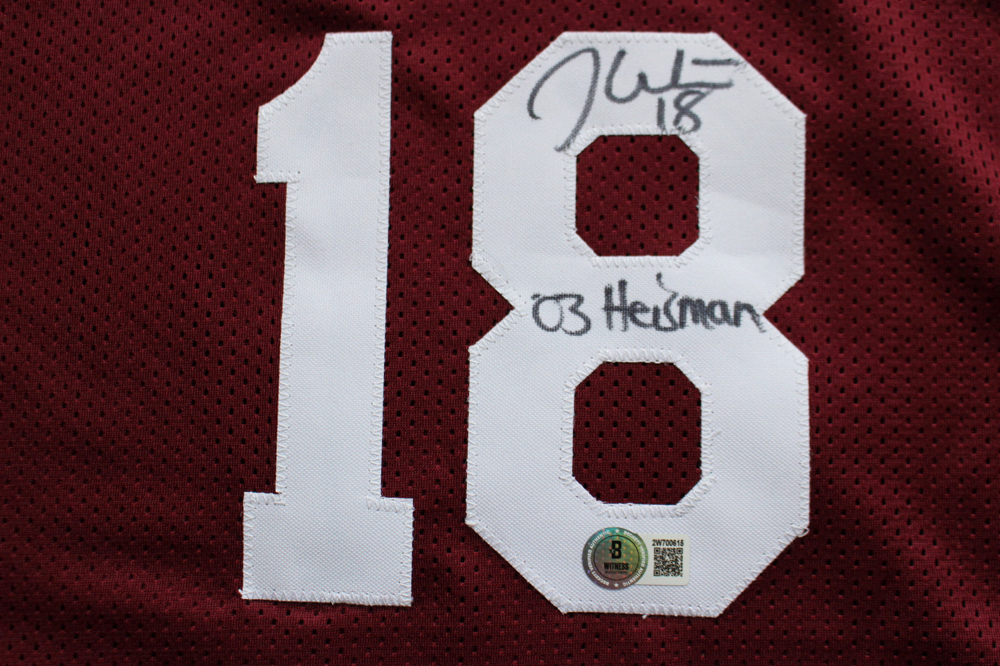 STEVE OWENS BILLY SIMS JASON WHITE SIGNED OKLAHOMA SOONERS JERSEY BAS