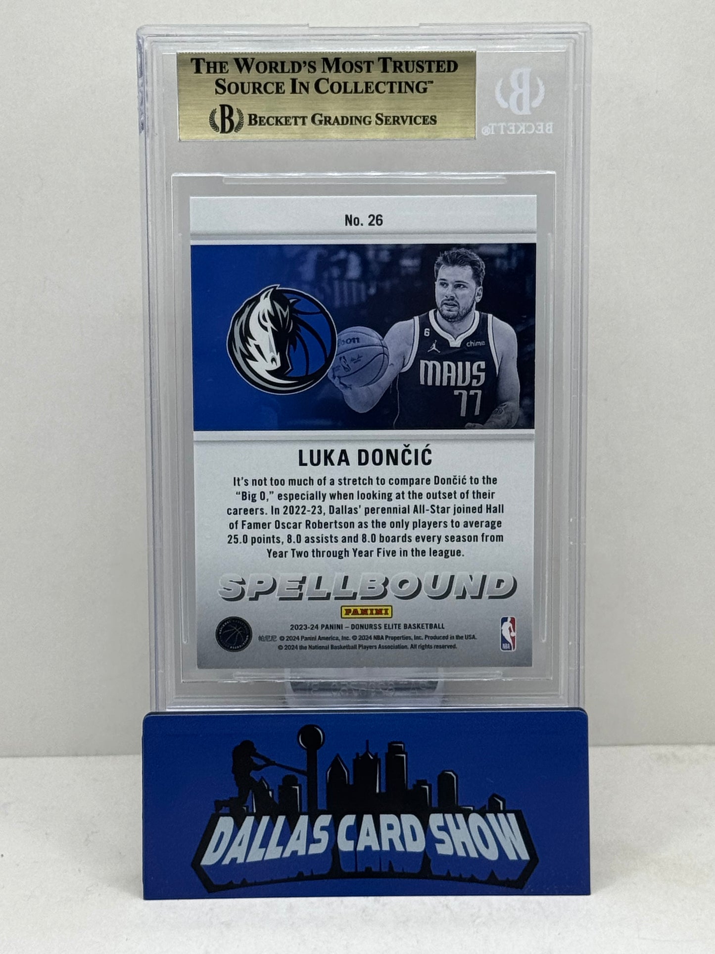 2023-24 Elite #26 Luka Doncic Spellbound BGS 9.5