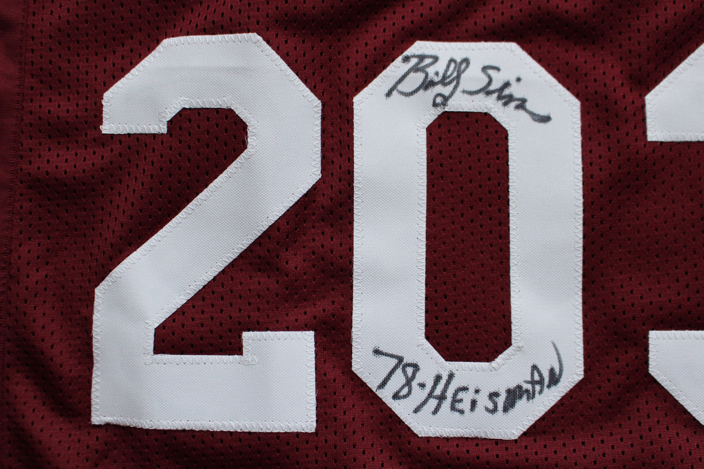 STEVE OWENS BILLY SIMS JASON WHITE SIGNED OKLAHOMA SOONERS JERSEY BAS