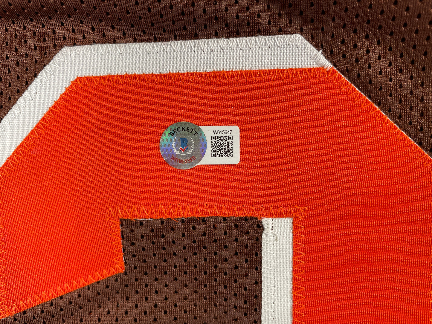 JOHNNY MANZIEL CLEVELAND BROWN SIGNED BROWN JERSEY w/Cleveland Sucks BGS